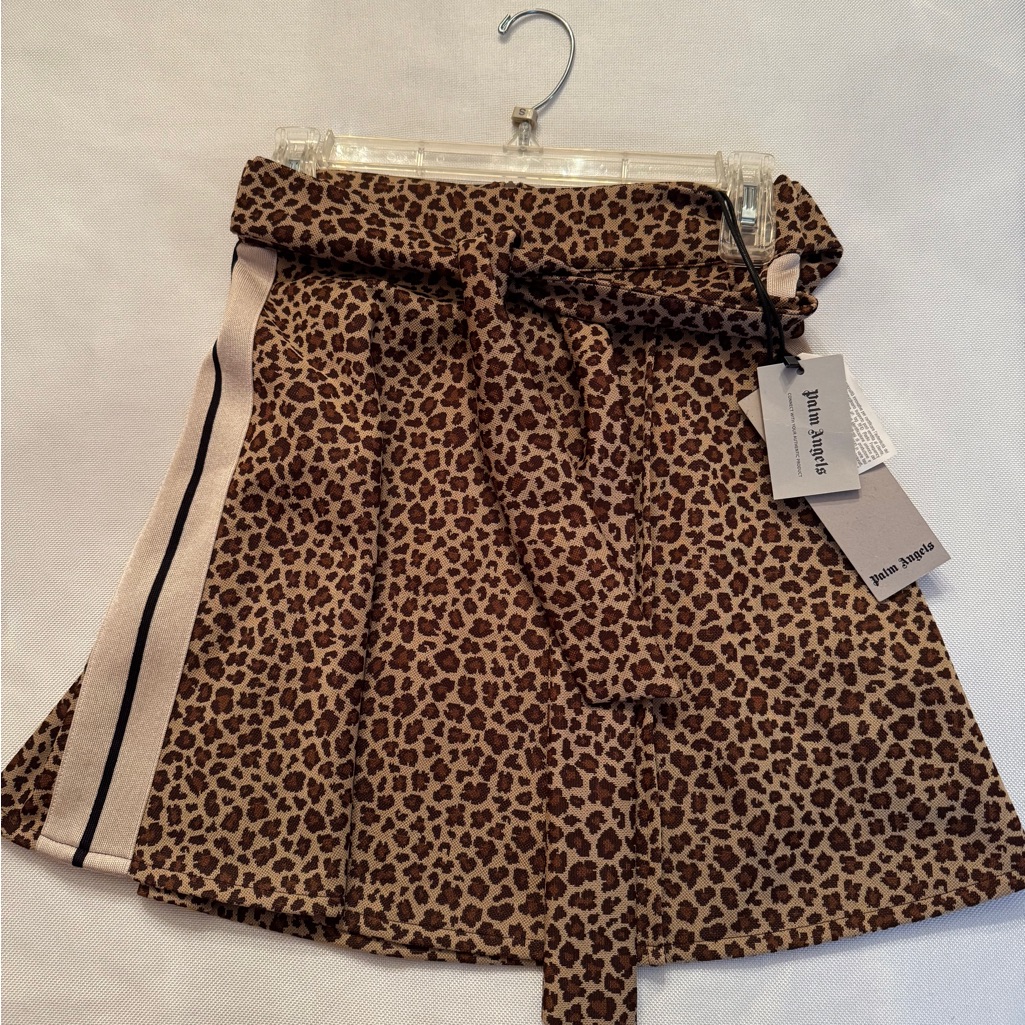Palm Angels Animalier Mini-Skirt. Nwt Animal Print. Size 4 Or 3&. Animal Print.